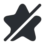 Star Slash SVG Icon
